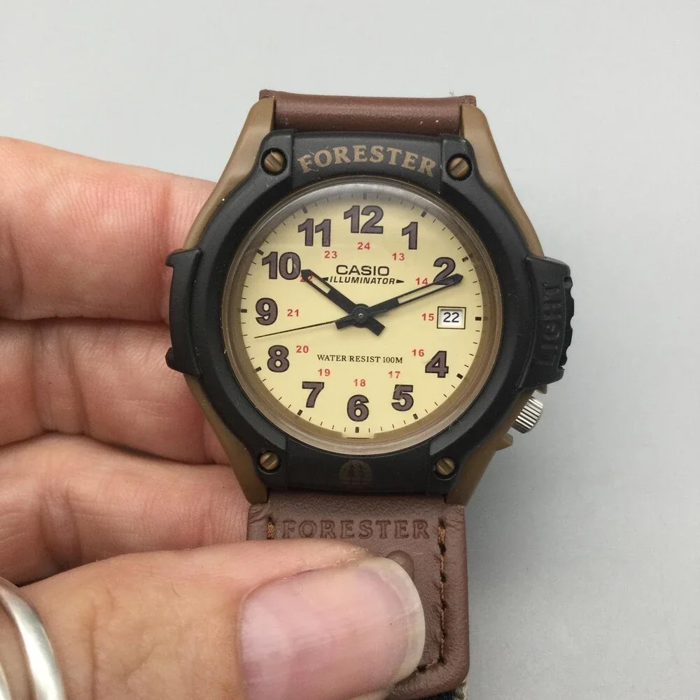 Casio Forester Mens Watch 42mm Cream Dial Illuminator 5405 FT-500W New Battery